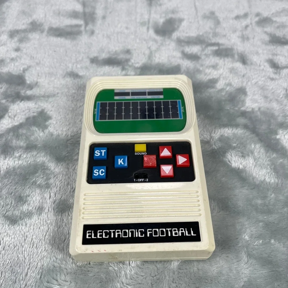 Mattel Electronic Football Handheld Game Basic Fun White Retro Classic